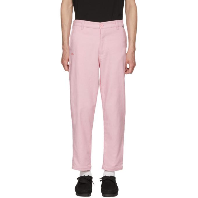 wide leg pink corduroy pants