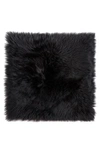 Natural Genuine Shearling Chair Pad In Black