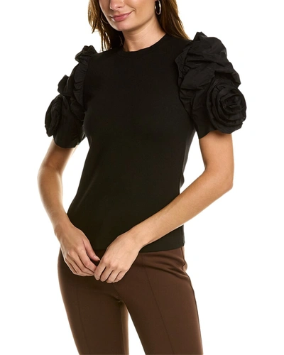 Gracia Puff Sleeve Top In Black