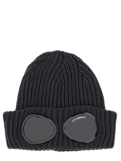 C.p. Company Knit Hat With Goggle In Grey ModeSens