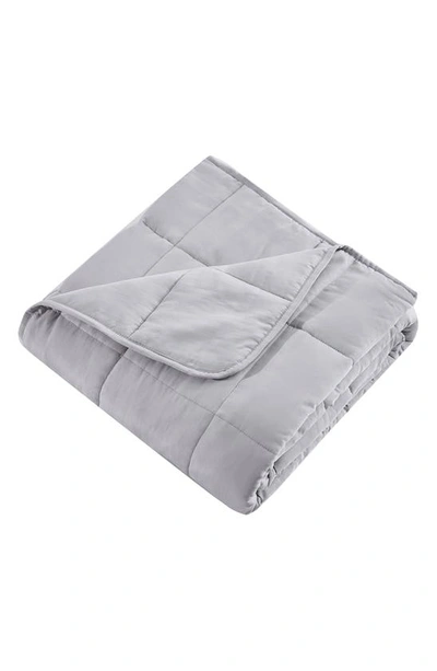 Dream Theory Arctic Grey Comfort Machine Washable & Dryable Cooling Weighted Blanket, 12lbs In Gray