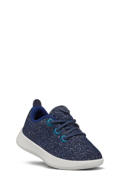 Allbirds Kids' Wool Runner Sneaker In Blue Depth