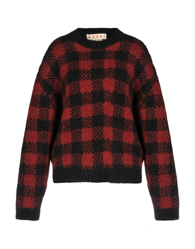 Marni Sweaters In Brick Red