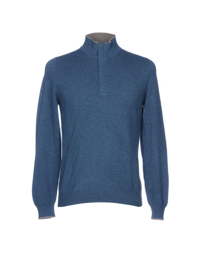 Gran Sasso Turtlenecks In Slate Blue