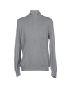 Gran Sasso Sweater With Zip In Light Grey