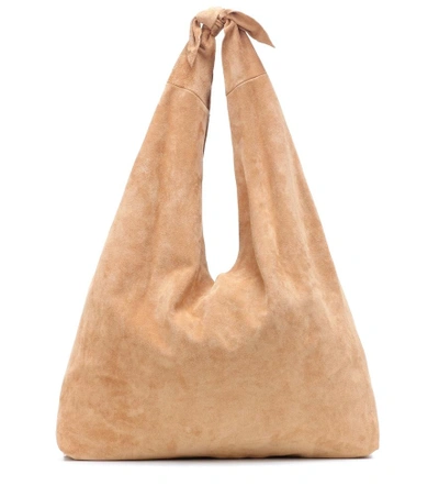 The Row Bindle Knot Suede Shoulder Bag In Female
