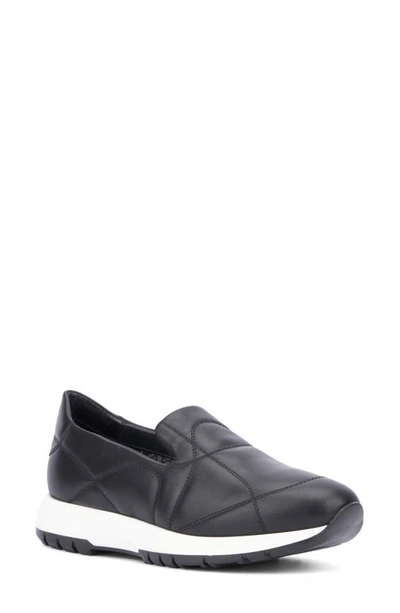 Aquatalia Katya Quilted Slip-on Trainer In Black