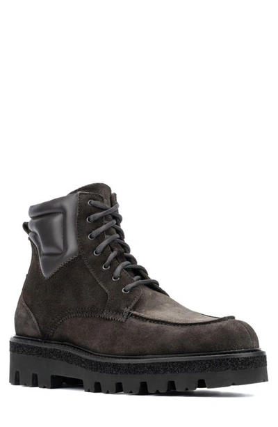 Aquatalia Fortino Water Repelent Boot In Smoke/ Dark Brown