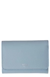 Mulberry Continental Leather Trifold Wallet In Poplin Blue