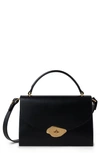 Mulberry Lana High Gloss Leather Top Handle Bag In Black