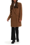 Noize Masa Notch Collar Coat In Butternut