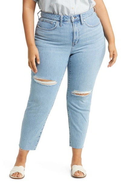 Madewell The Curvy Perfect Vintage Ripped Jeans In Bradwell Wash
