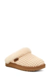 Ugg Women's Cozy Sheepskin-trimmed Knit Slippers In Cream