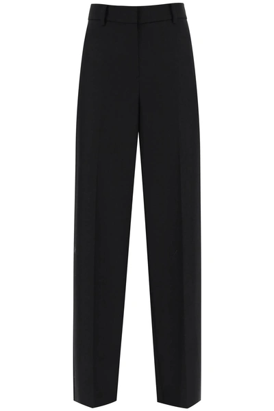 Magda Butrym Tailored Wool Wide-leg Trousers In Black