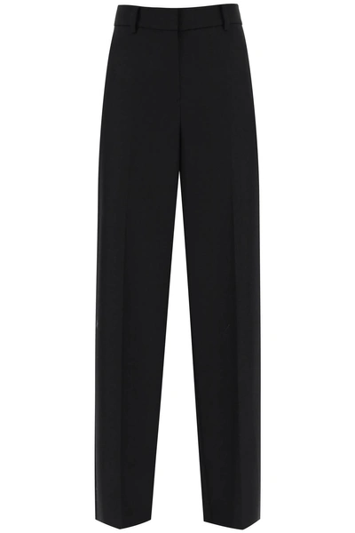 Magda Butrym Tailored Wool Wide-leg Pants In Black