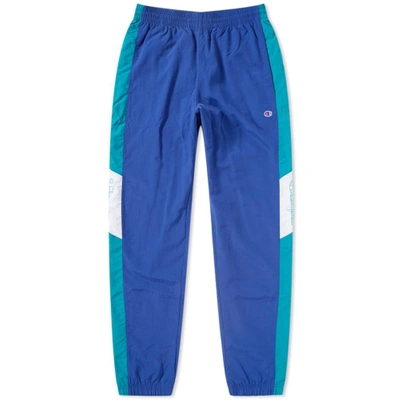 Champion Reverse Weave Colour Block Track Pant In Blue