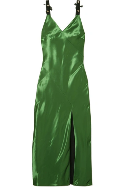 jason wu green silk dress JASON WU Green Satin Dress Size0 by Jason Wu