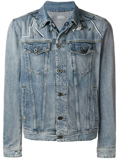 black and gold denim jacket