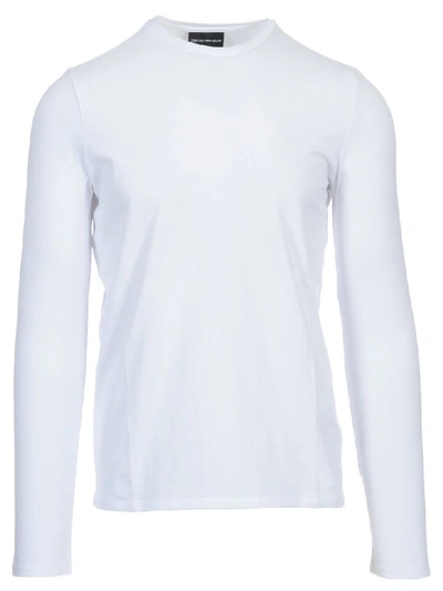 Emporio Armani Cotton T-shirt In Bianco