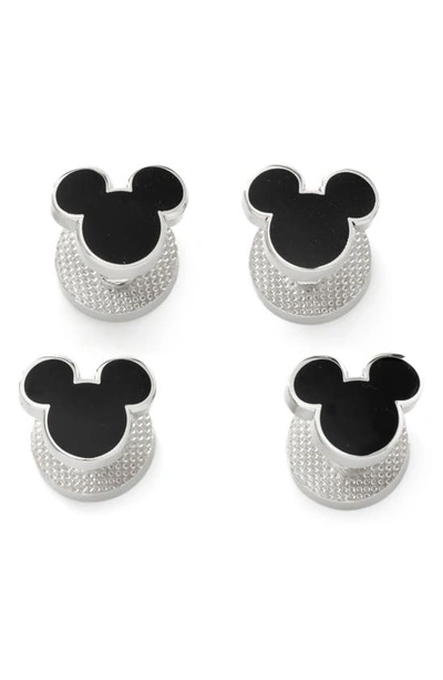 Cufflinks, Inc Disney Mickey Mouse Silhouette Stud Set In Black