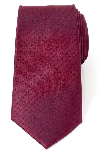 Cufflinks, Inc Neat Pin Dot Silk Tie In Red