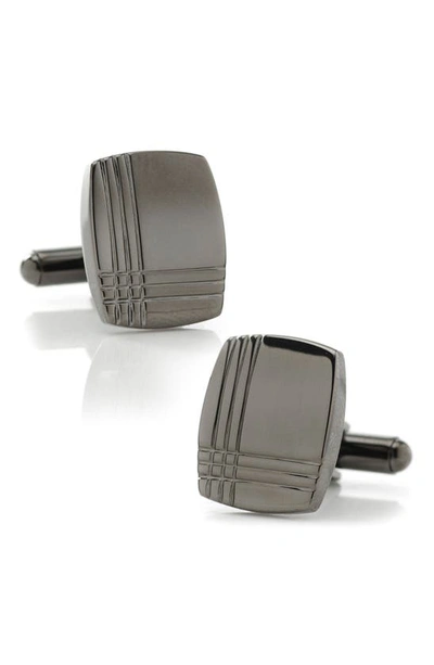 Cufflinks, Inc Tartan Gunmetal Cuff Links