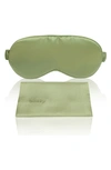 Blissy Silk Sleep Mask In Olive