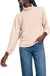 Faherty Surf Turtleneck Waffle Knit Sweater In Arctic Cream Heather