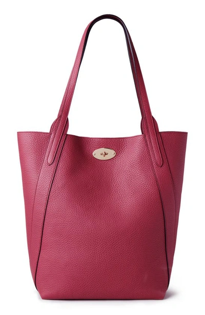 Mulberry Bayswater Heavy Grain Leather North/south Tote In Wild Berry