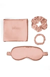 Blissy Dream 4-piece Mulberry Silk Set In Rose Gold
