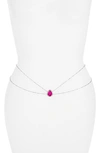 Vidakush Heart Of The Ocean Belly Chain In Pink