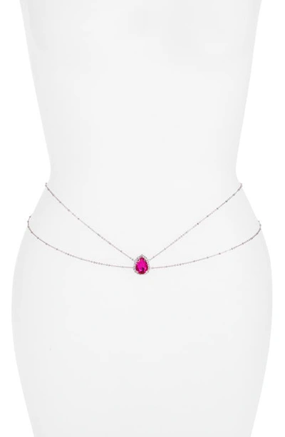 Vidakush Heart Of The Ocean Belly Chain In Pink