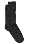 Nordstrom Rib Crew Socks In Black
