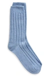 Nordstrom Rib Crew Socks In Blue Crystal