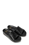 Beek Pelican Slide Sandal In Black/black