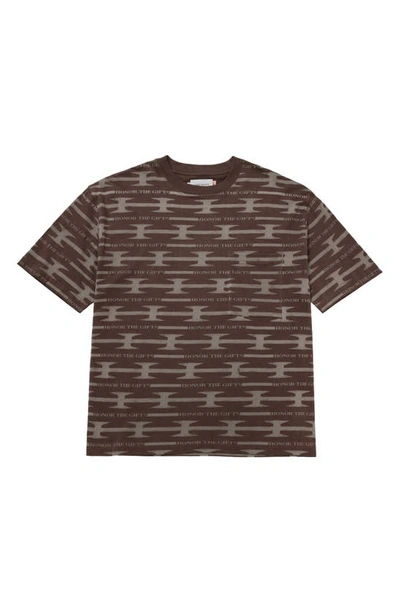 Honor The Gift Logo Print Graphic T-shirt In Brown