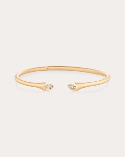 Carelle Women's Whirl Clustered Diamond Bangle In Gold