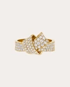 Carelle Women's Knot Pavé Diamond Ring In Gold