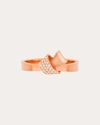 Carelle Women's Mini Knot Pavé Diamond Ring In Pink