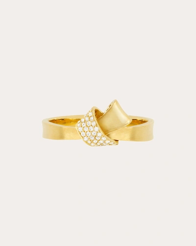 Carelle Women's Mini Knot Pavé Diamond Ring In Gold