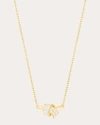 Carelle Women's Mini Knot Pavé Diamond Pendant In Gold