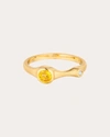Carelle Women's Sapphire Stackable Ring In Yellow