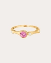 Carelle Women's Sapphire Stackable Ring In Pink