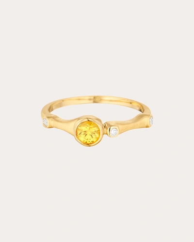 Carelle Women's Sapphire Stackable Ring In Yellow