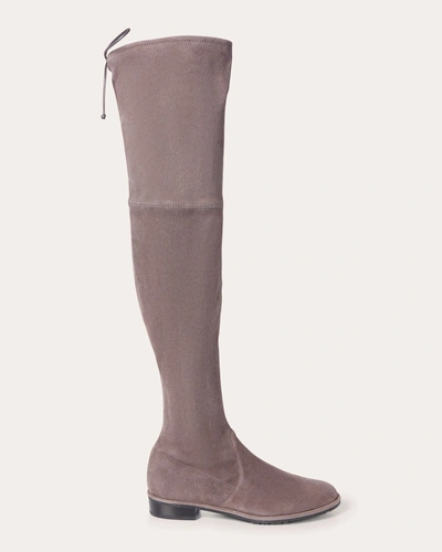 Stuart Weitzman Women's Lowland Stretch-suede Over-the-knee Boot In Tan