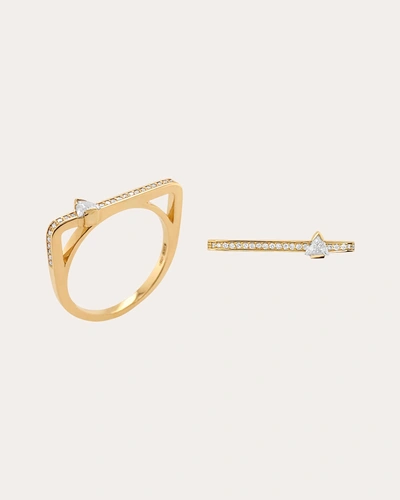 Colette Jewelry Women's Trilliant-cut Diamond Bar Ring In Gold