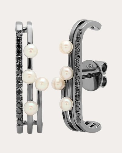 Colette Jewelry Women's 3-d Lobe Cuffs In Black