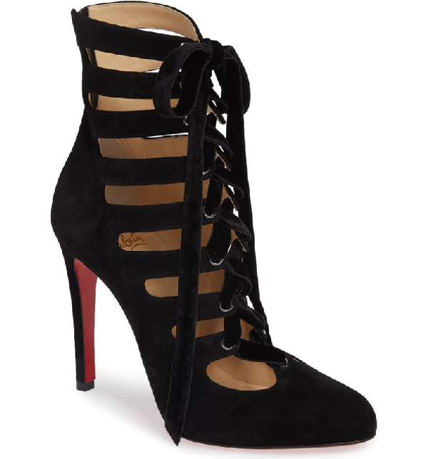 louboutin lace booties