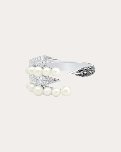 Colette Jewelry Women's Penacho Pearl Mini Ring In Silver