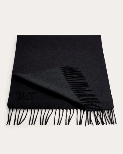 Max Mara Women's Camelhair Stole Scarf In Black